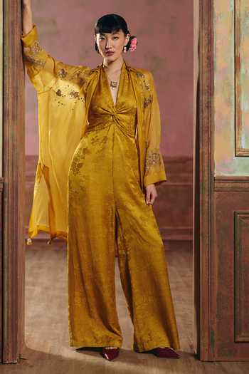 Paulmi And Harsh Shinju Woven Jumpsuit