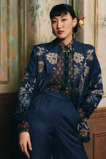Paulmi And Harsh Lillian Printed Blazer Set 
