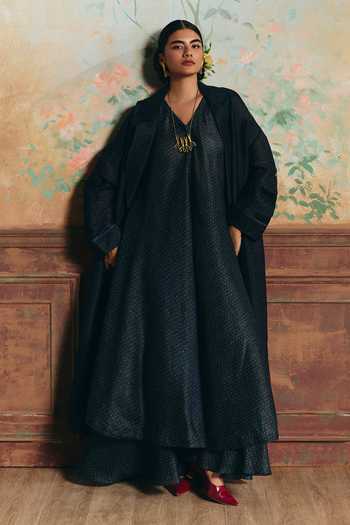 Paulmi And Harsh Daphne Printed Jacket Palazzo Set