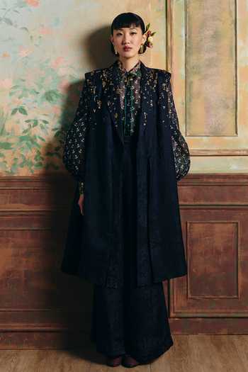 Paulmi And Harsh Eirene Woven Jacket Pant Set 
