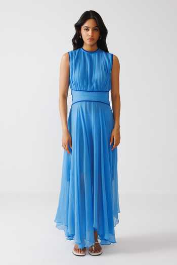 Reena Sharma Sleeveless Pleated Dress 