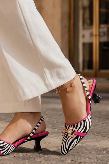 Shop Sole House Multi Color Zebra Luxe Print Kitten Heels Online at Aza Fashions Shop_Sole House_Multi Color Zebra Luxe Print Kitten Heels _Online_at_Aza_Fashions