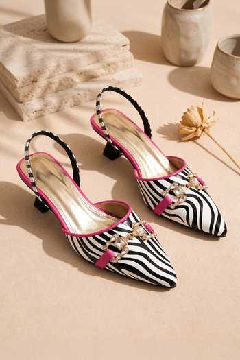 Sole House Zebra Luxe Print Kitten Heels 