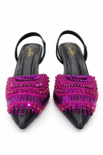 Shop_Sole House_Fuchsia Eclipse Crystal Embellished Kitten Heels _Online_at_Aza_Fashions