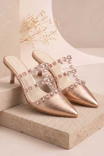 Sole House Jewels Crystal Embellished Kitten Heels 