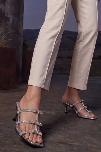 Buy Sole House Silver Starlight Crystal Strap Embellished Kitten Heels Online at Aza Fashions Buy_Sole House_Silver Starlight Crystal Strap Embellished Kitten Heels _Online_at_Aza_Fashions