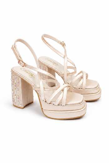 Sole House_Gold Aura Platform Heels _Online_at_Aza_Fashions