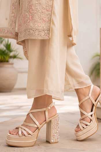 Sole House_Gold Aura Platform Heels _at_Aza_Fashions