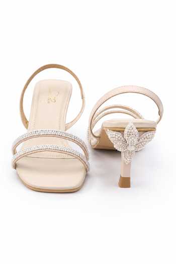 Buy Sole House Cream Snow White Embellished Kitten Heels Online at Aza Fashions Buy_Sole House_Cream Snow White Embellished Kitten Heels _Online_at_Aza_Fashions