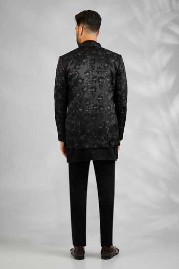 SPRING BREAK Floral Embroidered Jacket & Kurta Set 