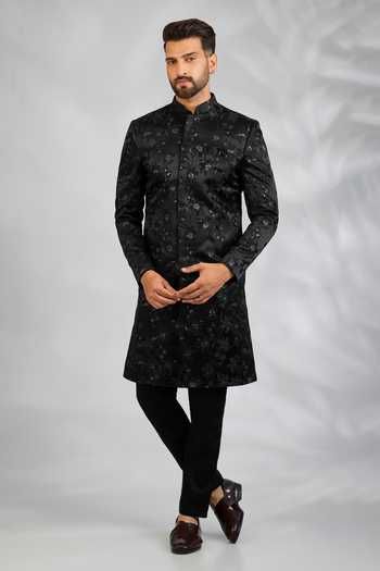 SPRING BREAK Floral Embroidered Sherwani Set