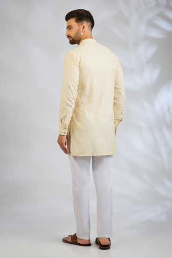 SPRING BREAK Ivory Embroidered Kurta Set 