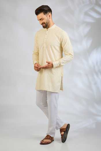 SPRING BREAK Ivory Embroidered Kurta Set 