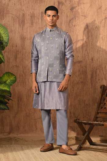Sulakshna Jasra Embroidered Nehru Jacket Set 