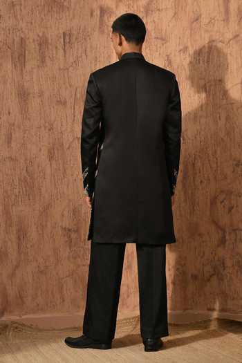 Sulakshna Jasra Linen Satin Sherwani & Pant Set 