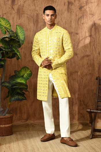 Sulakshna Jasra Embroidered Georgette Kurta & Pyjama Set 