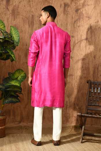 Sulakshna Jasra Raw Silk Kurta & Pyjama Set 