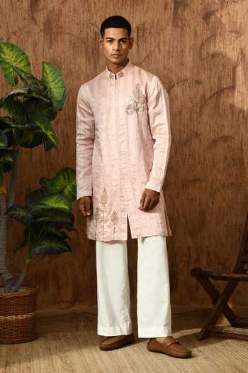 Sulakshna Jasra Zardozi Embroidered Kurta & Pant Set 