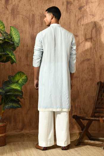 Sulakshna Jasra Embroidered Organza Kurta & Pant Set 