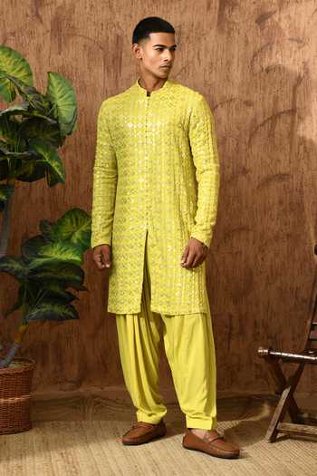 Sulakshna Jasra Embroidered Georgette Kurta & Salwar Set 