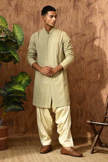 Sulakshna Jasra Embroidered Georgette Kurta & Salwar Set 