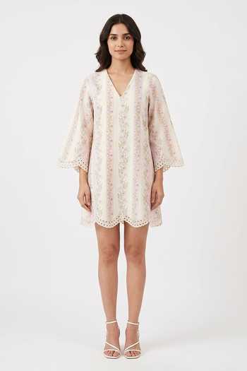 Verano By Tanya Sage Botanical Print Short Dress 