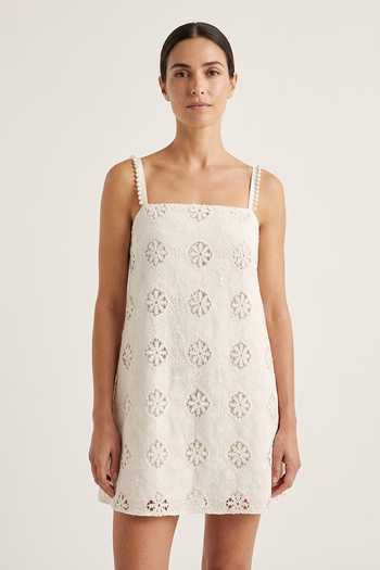 Buy Verano By Tanya Ivory Cotton, Voile Square Neck Soma Broderie Anglaise Mini Dress Online at Aza Fashions Buy_Verano By Tanya_Ivory Cotton, Voile Square Neck Soma Broderie Anglaise Mini Dress _Online_at_Aza_Fashions