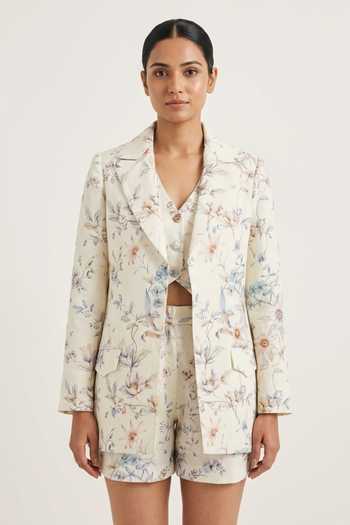 Verano By Tanya Clea Floral Print Blazer 