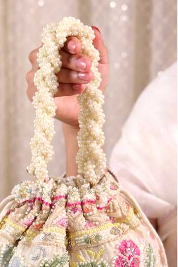 AMYRA Multi Color Embroidery, Sequins, Beads, Pearls, Tassels Gulbahar Bucket Bag at Aza Fashions AMYRA_Multi Color Embroidery, Sequins, Beads, Pearls, Tassels Gulbahar Bucket Bag _at_Aza_Fashions