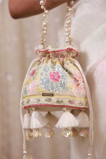 AMYRA Gulbahar Embroidered Pastel Mini Potli 