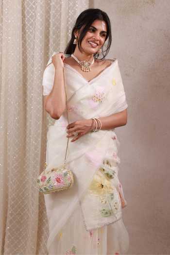 AMYRA Gulbahar Embroidered Pastel Capsule Clutch 