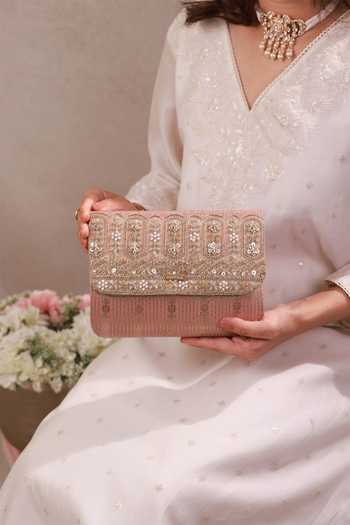 AMYRA Vivaah Embroidered Flapover Bag 