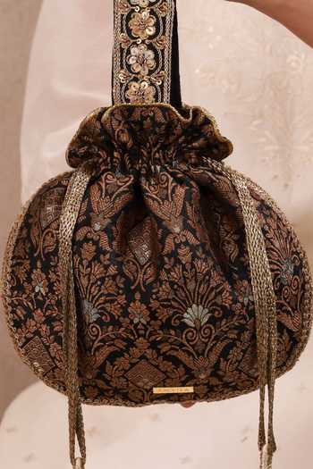 AMYRA Anantam Pure Silk Woven Potli