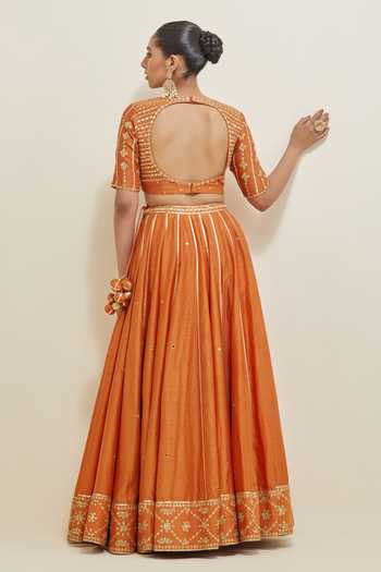 Ikshita Choudhary Embroidered Chanderi Lehenga Set