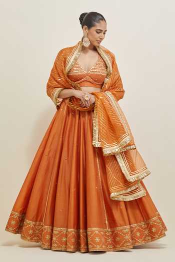 Ikshita Choudhary Embroidered Chanderi Lehenga Set