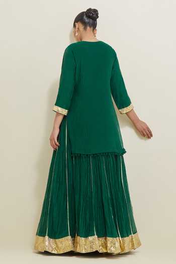 Ikshita Choudhary Embroidered Kurta Lehenga Set