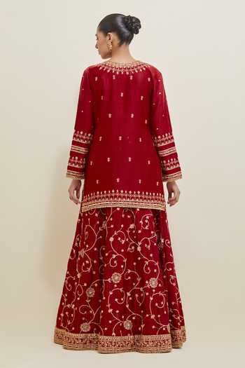 Ikshita Choudhary Embroidered Kurta Lehenga Set