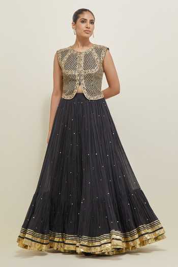 Ikshita Choudhary Hand Embroidered Jacket & Lehenga Set