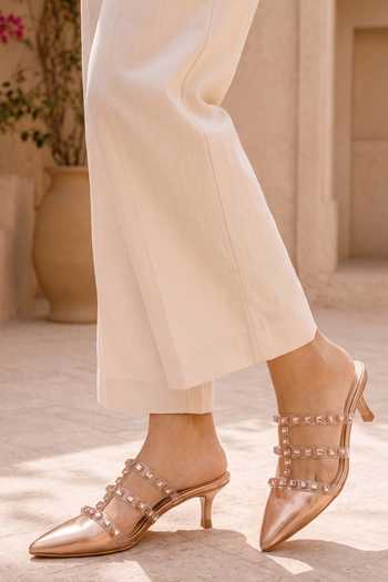 Sole House Jewels Crystal Embellished Kitten Heels 