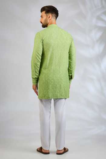 Spring Break Mint Green Embroidered Kurta Set