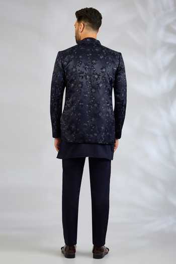 SPRING BREAK Floral Embroidered Jacket & Kurta Set