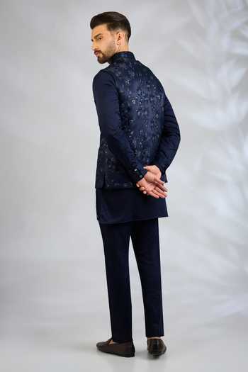 SPRING BREAK Floral Embroidered Bundi & Kurta Set 