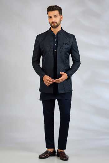 SPRING BREAK Botanical Embroidered Jacket & Kurta Set