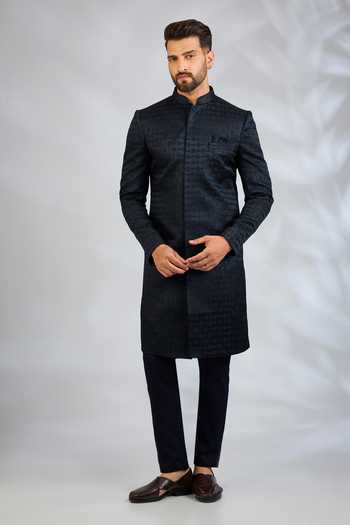 SPRING BREAK Geometric Embroidered Sherwani Set 
