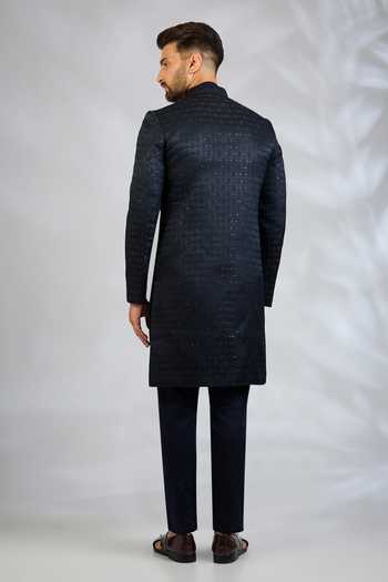 SPRING BREAK Geometric Embroidered Sherwani Set 