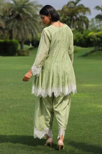 Charu Makkar Belle Dori Embroidered Short Anarkali Set