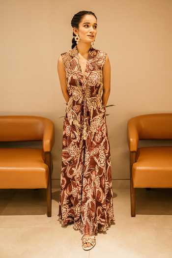 Damoiselle Paisley Print Tunic & Flared Pant Set 