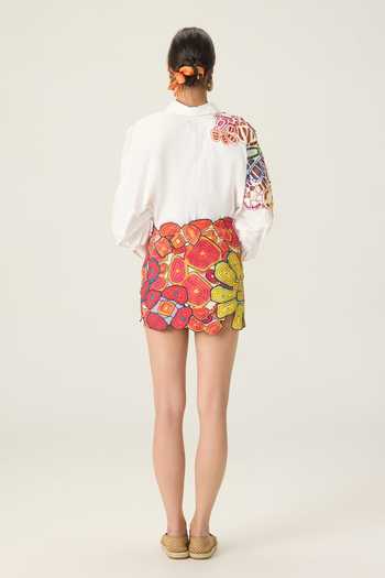 Saaksha & Kinni Makenna Abstract Hand Embroidered Skirt 