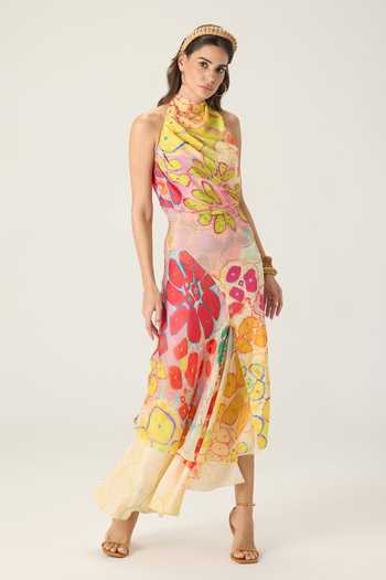Saaksha & Kinni Bernadette Floral Print Dress 