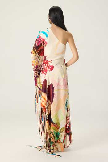 Saaksha & Kinni Elmina Floral Print Asymmetric Kaftan 